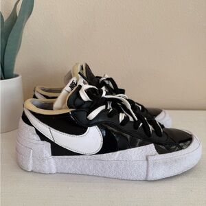 Nike Blazer Low Sacai Black and White Low-Top Sneakers